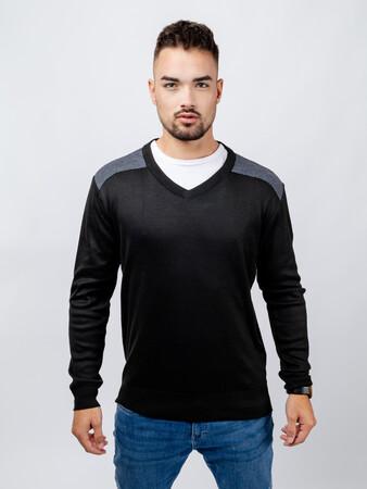 Glano Pánský svetr - černý Velikost: L, Černá - BM-6306B-black-L