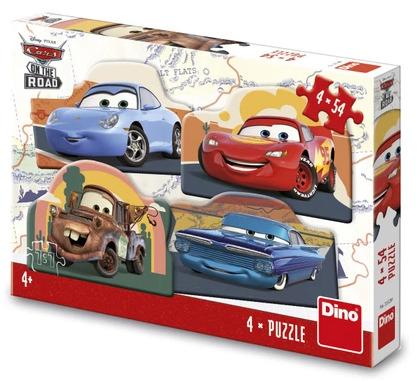 DINO Puzzle Cars: Na cestě 4x54 dílků - 333284