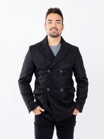 Aliatic Pánský kabát - černý Velikost: XL, Černá - 79B3-151-XL