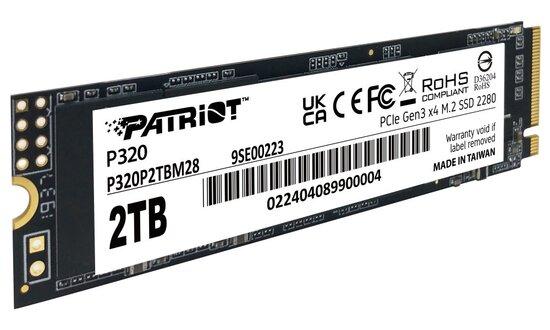 PATRIOT P320 2TB SSD / Interní / M.2 PCIe Gen3 x4 NVMe 1.3 / 2280 - P320P2TBM28
