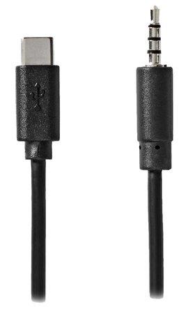 NEDIS USB-C adaptér/ USB-C zástrčka - 3,5 mm jack zástrčka/ černý/ bulk/ 1m - CCGL65950BK10