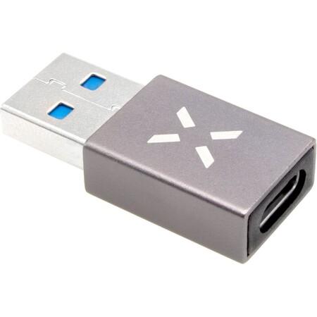 Redukce z hliníku FIXED Link USB-C na USB-A, šedá - FIXA-CU-GR