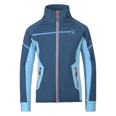 PROGRESS COOLIO JKT dětská softshellová bunda 152/1 petrol/sv. modrá - 26ZQDT5