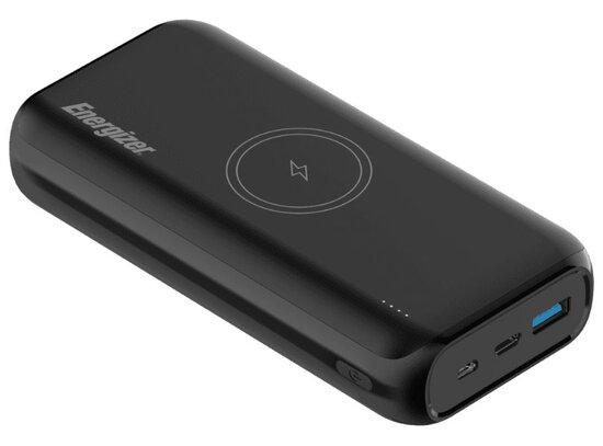 Energizer powerbanka QE20009PQ   20000mAh,, Power Delivery, bezdrátové nabíjení, černá - QE20009PQ