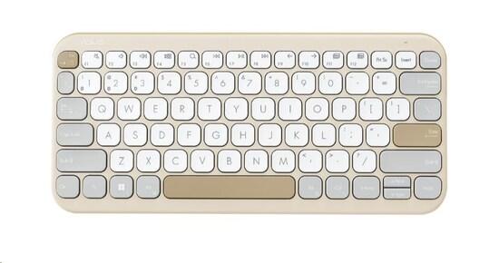 ASUS klávesnice KW100 Oat Milk - bezdrátová/bluetooth/CZ/SK/krémová with copilot key - 90XB0880-BKB430