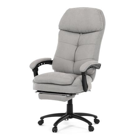 Autronic KA-F1251 SIL2 Kancelářské křeslo, světle šedá látka, synchronní mechanismus, podnožka - KA-F1251 SIL2