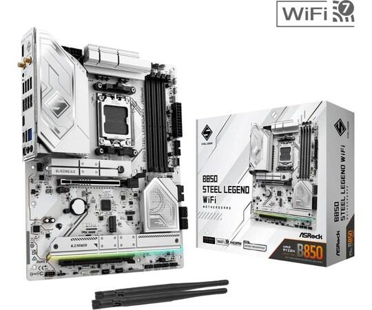 ASRock MB Sc AM5 B850 Steel Legend WiFi, AMD B850, 4xDDR5, 1xHDMI, WiFi, ATX - B850 Steel Legend WiFi