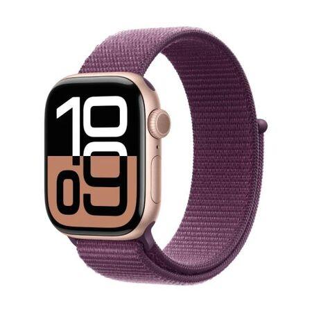 Apple Watch Series 10 GPS 46mm Rose Gold Alu case, Plum Sport Loop EU MWWV3 - MWWV3QHA