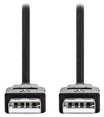 NEDIS kabel USB 2.0/ zástrčka USB-A - zástrčka USB-A/ černý/ bulk/ 5m - CCGL60000BK50