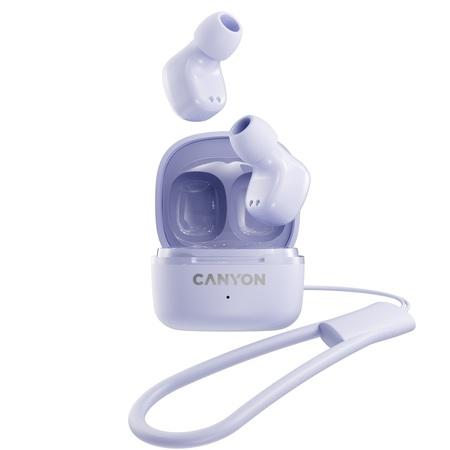 CANYON OnGO 4 Mini bezdrátové sluchátka fialové - CNS-TWS4P