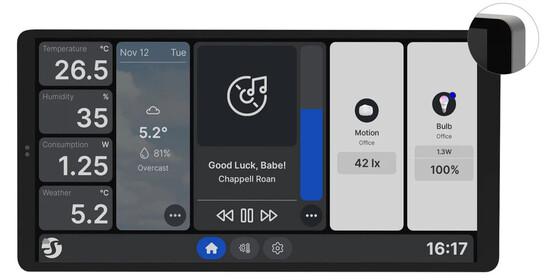 Shelly Wall Display X2 - dotykový nástěnný panel s relé (WiFi, Bluetooth), Bílý
