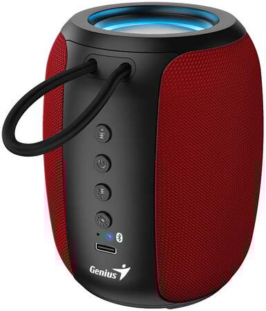 GENIUS repro SP-915BT Red/ Bluetooth 5.3/ 5W/ mikrofon/ Copilot AI komunikace/ USB-C nabíjení/ černočervené - 31730052403