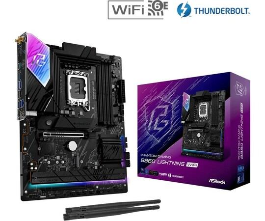 ASRock B860 Lightning WiFi  / Intel B860 / LGA1851 / 4x DDR5 / 4x M.2 / HDMI / DP / Thunderbolt 4 / WiFi / ATX - 90-MXBR2-A0UAYZ