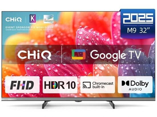 CHiQ L32FM9E TV 32", FHD, LED, metalická bezrámečková, Smart, Google TV, HDR, Chromecast - L32FM9E