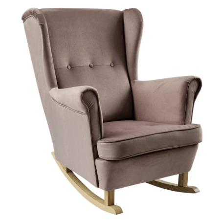 Kondela Houpací křeslo ušák, růžová/buk, TEJA - 0000397102