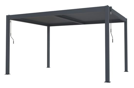 Bioklimatická pergola G21 Austin 4x3 m, antracitová hliníková - BP-G21-4X3M