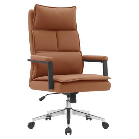 Kondela Kancelářské křeslo, hnědá camel ekokůže/chrom, KAHIL - 0000400858