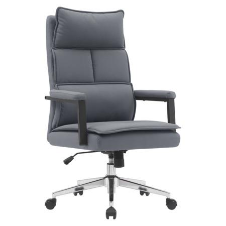 Kondela Kancelářské křeslo, šedá ekokůže/chrom, KAHIL - 0000400859