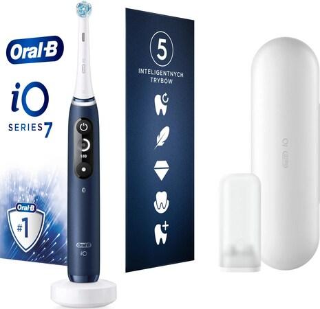 Oral-B iO Series 7 Sapphire elektrický zubní kartáček, 5 režimů, cestovní pouzdro, rychlonabíjecí stanice - iO7 Blue