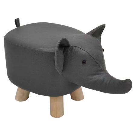 Kondela Taburet ve tvaru slůně, šedá/přírodní, BALBO - 0000397773