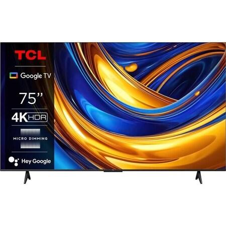 TCL P655 75" TV, 4K Ultra HD, LED, Google TV, HDR, Bluetooth, WiFi, Dolby Audio, Chromecast - 75P655