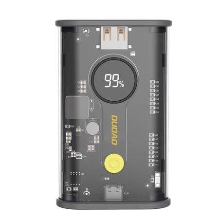 Dudao Power Bank K16Pro with Digital Display, C+U, PD 22.5W, 10000 mAh with Type-C cable (0,25m) Black - DUDPBK16-BLK