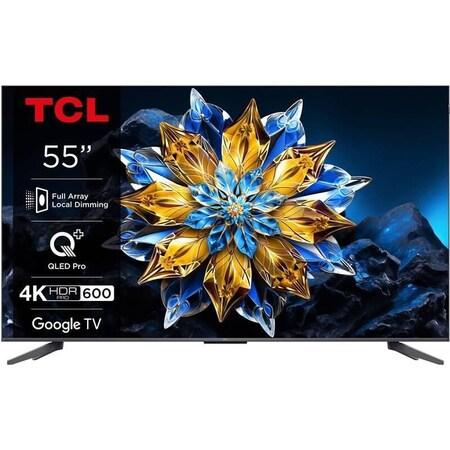 TCL C655 55" TV, 4K Ultra HD, QLED, Google TV, HDR, Bluetooth, WiFi, reproduktory ONKYO 2.1 se subwooferem - 55C655