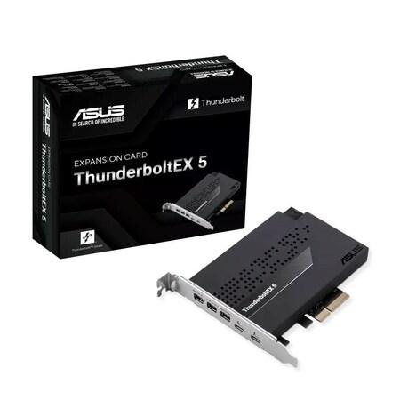 ASUS rozšiřující karta ThunderboltEX 5, PCIe 4.0x4, 2xThunderbolt 5, 3x Mini-DP - 90MC0E50-M0EAY0