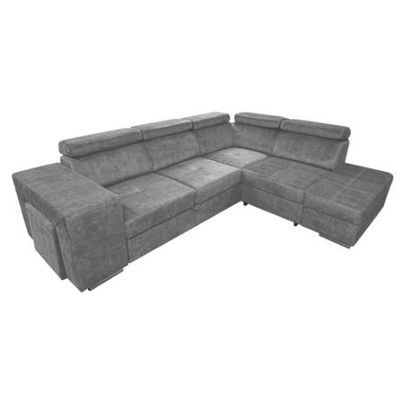 Kondela Sedací souprava, šedá, pravá, MALAGA - 0000405671