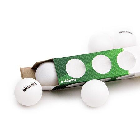 Loptičky na stolný tenis Welstar 6ks, 40mm - 05-W340PP