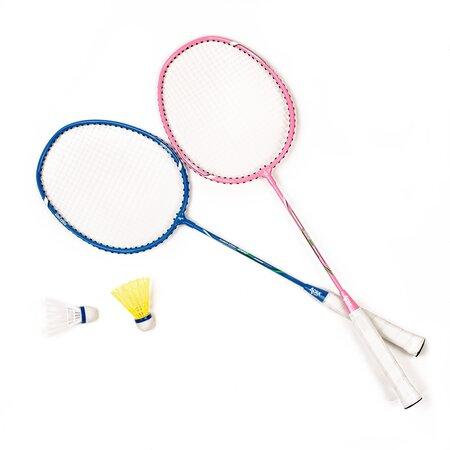 Acra badmintonový set 2 Alu rakety a 2 míčky - 05-WB302RK