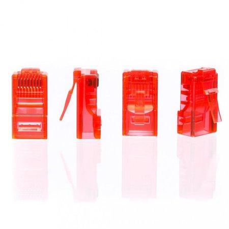 Netrack krytka na konektor RJ45 červená (1 ks) - 105-83