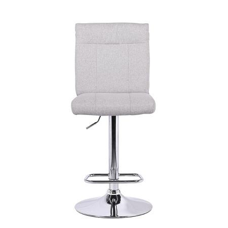 Kondela Barová židle, látka béžová / stříbrná, ANGUS