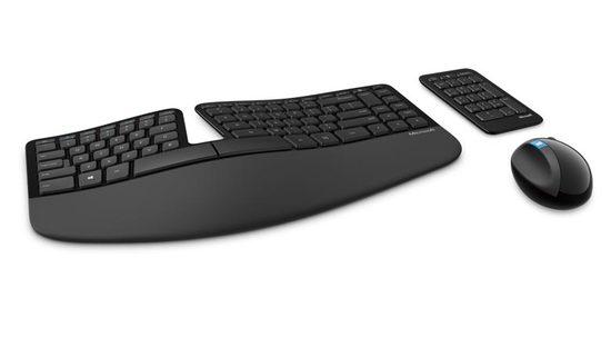 Microsoft Sculpt Ergonomic Desktop - klávesnice, myš a numerické klávesnice - bezdrátový - 2.4 GHz - anglická (Rozbal.) - L5V-00021
