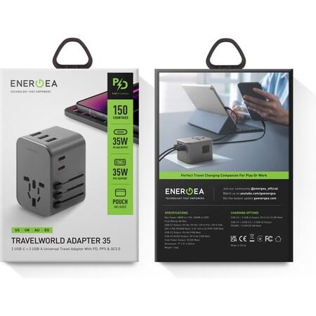 ENERGEA TravelWorld adaptér 35, 35,5W šedý - 6957879461699