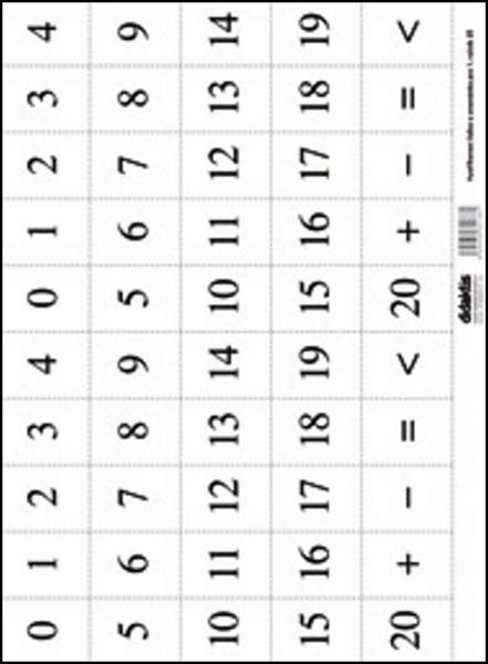 Vystřihovací číslice a znaménka pro 1. ročník ZŠ