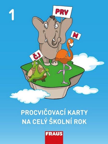 Procvičovací karty na celý školní rok 1.stupň zš Čj,M, Prv Fraus –
