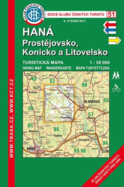 KČT 51 Haná, Prostějovsko 1:50 000 - 9788073244675
