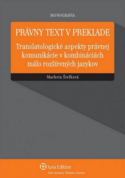 Právny text v preklade - 978-80-8078-681-6