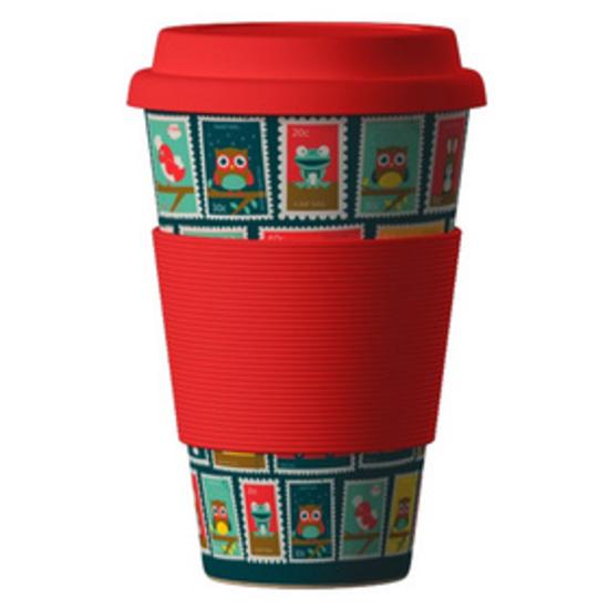 Termohrnek Bamboo Cup 400ml Postmarks