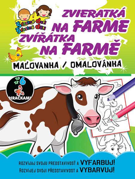 Zvieratká na farme Zvířátka na farmě, maľovanka / omalovánka - 978-80-88888-38-3