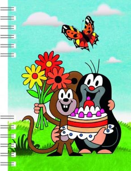 Nakladatelství AKIM, s.r.o. Zápisník A6 s vazbou twin wire Krtek