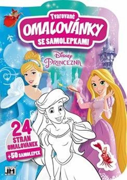 Tvarované omalovánky se samolepkami Princezny