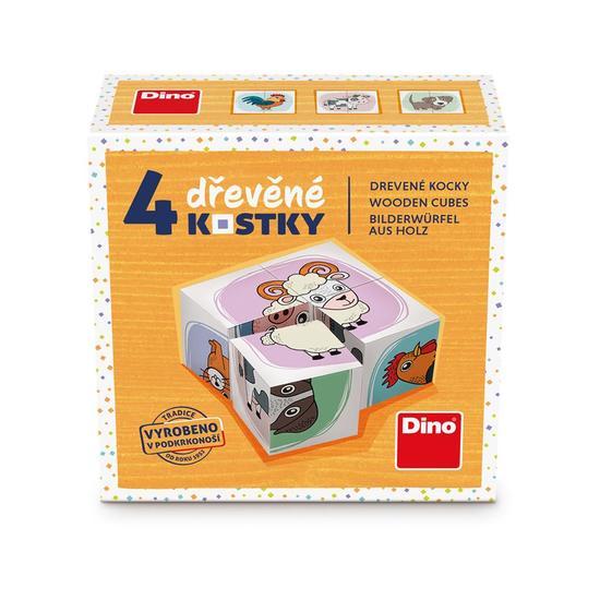ZVÍŘÁTKA 4 Dřevěné kostky - DI381089