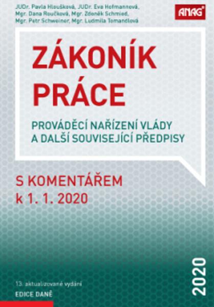 Zákoník práce s komentářem k 1. 1. 2020 - 978-80-7554-252-6