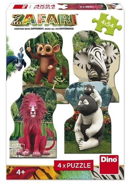 DINO Puzzle Zafari 4x54 dílků - 333246