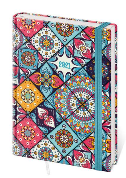 Diář 2021B6 LYRA týdenní s gumičkou L402 Mandala