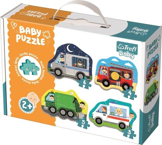 TREFL Baby puzzle Dopravní prostředky 4v1 (3,4,5,6 dílků) - 36071