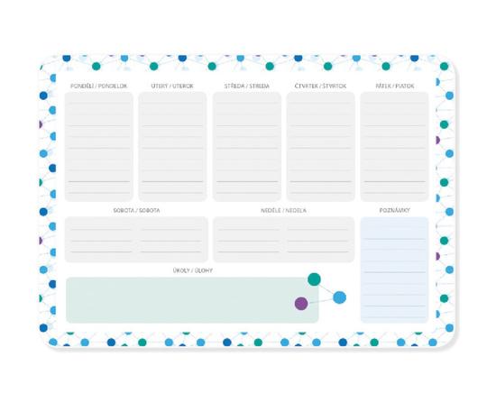 Stolní plánovač týdenní A4 Net
