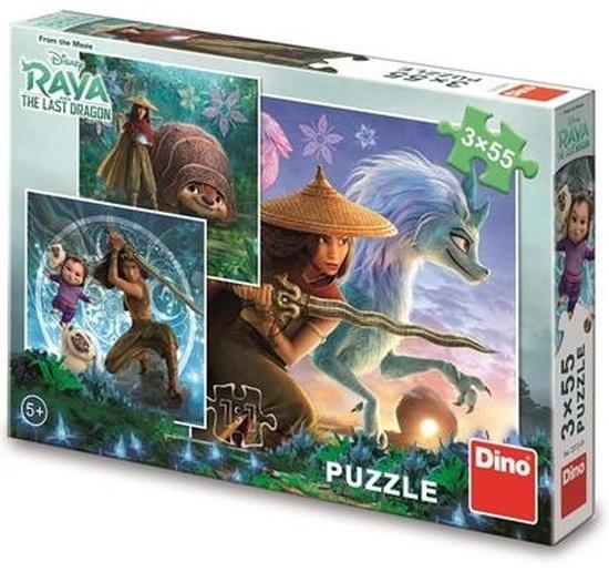 DINO Puzzle Raya a kamarádi 3x55 dílků - 335349DIN